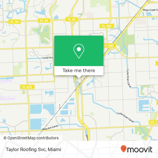 Taylor Roofing Svc map