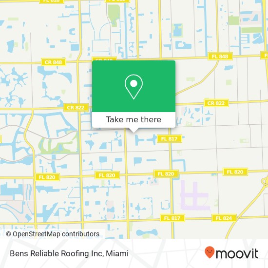 Mapa de Bens Reliable Roofing Inc