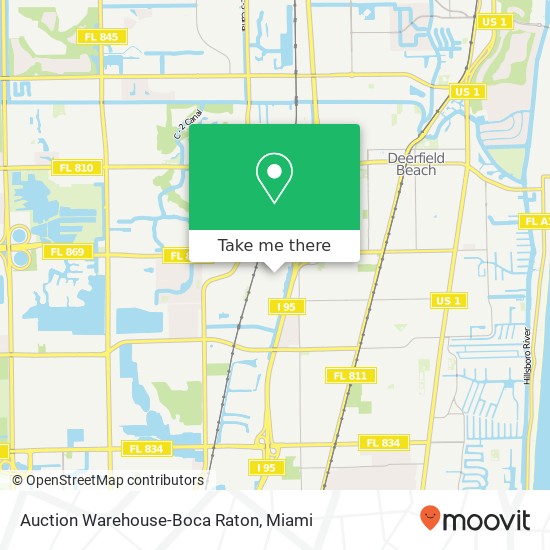 Mapa de Auction Warehouse-Boca Raton