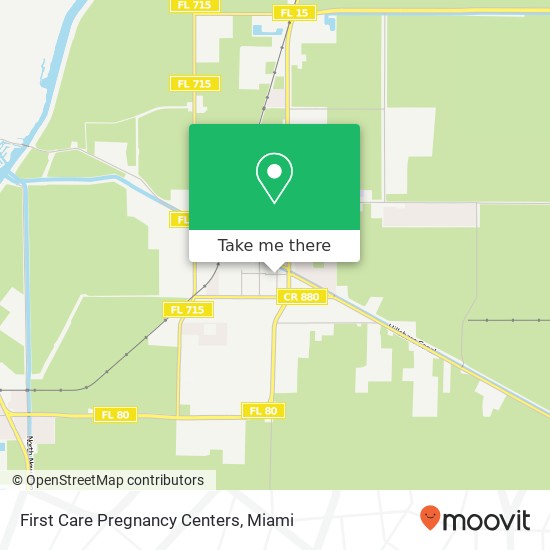 First Care Pregnancy Centers map