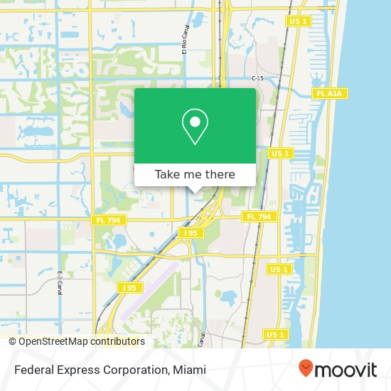 Federal Express Corporation map
