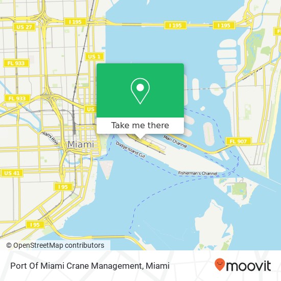 Port Of Miami Crane Management map