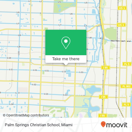 Palm Springs Christian School map