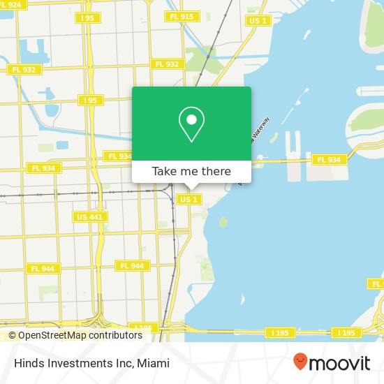 Mapa de Hinds Investments Inc