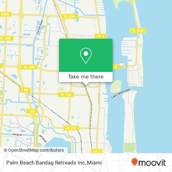 Mapa de Palm Beach Bandag Retreads Inc
