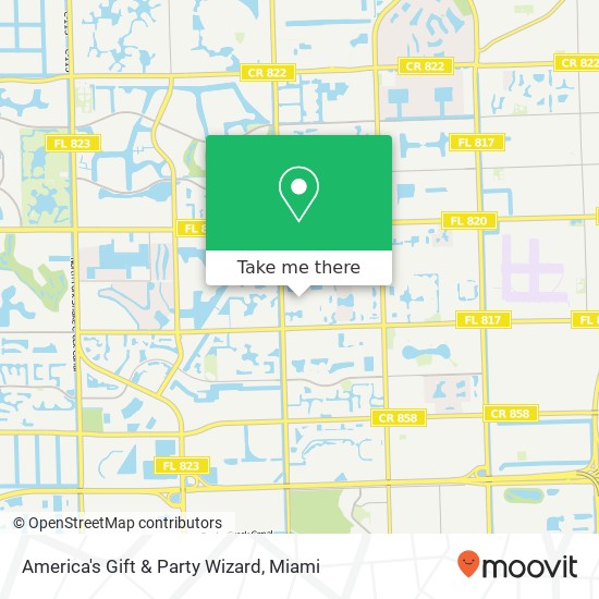 Mapa de America's Gift & Party Wizard