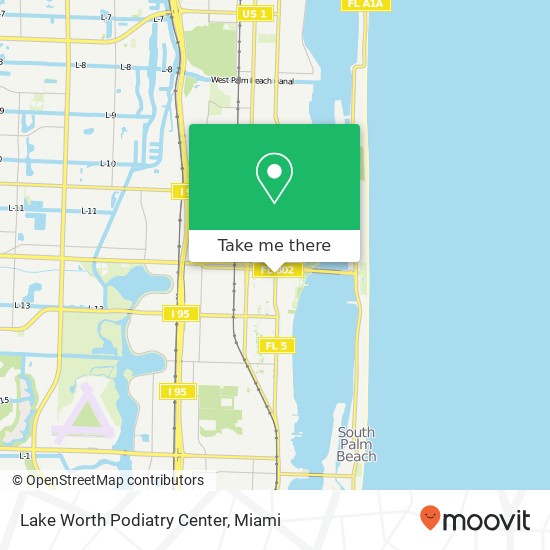 Lake Worth Podiatry Center map