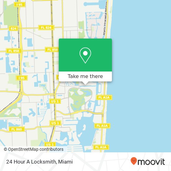 24 Hour A Locksmith map