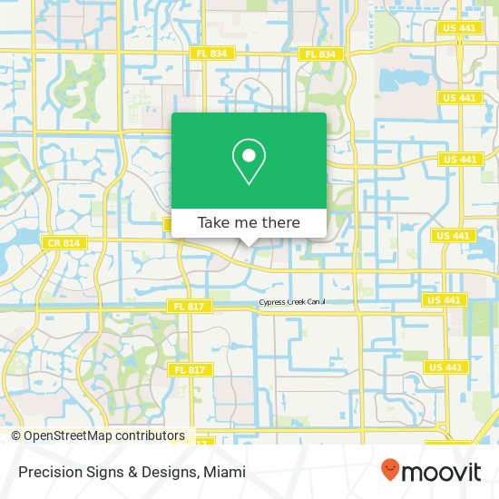 Precision Signs & Designs map