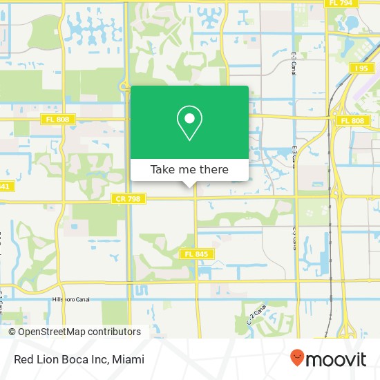 Red Lion Boca Inc map