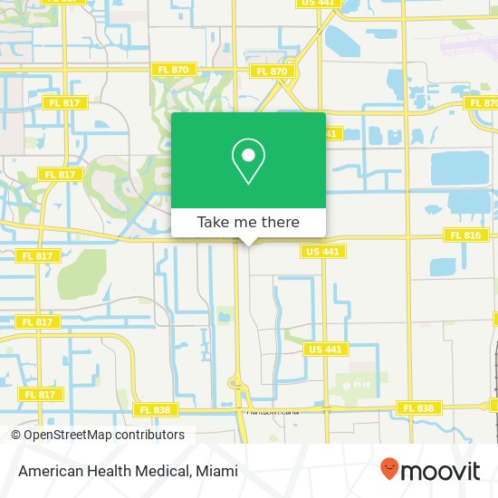 American Health Medical map