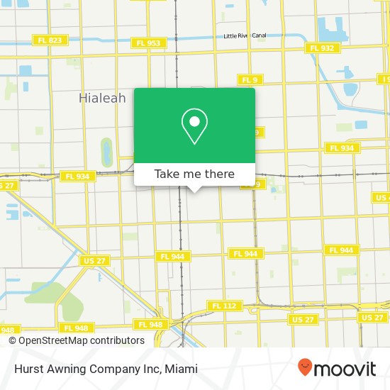 Hurst Awning Company Inc map