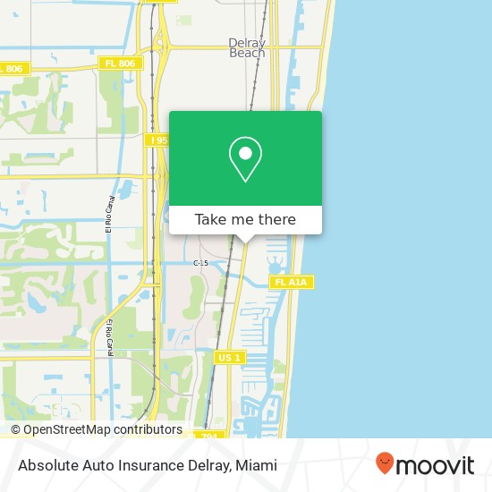 Mapa de Absolute Auto Insurance Delray