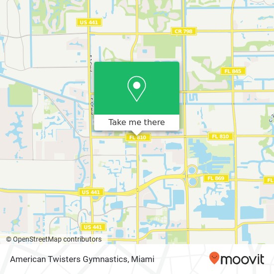 Mapa de American Twisters Gymnastics
