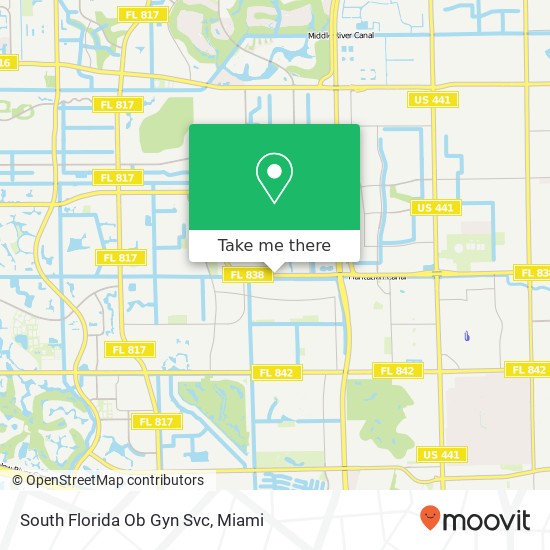 Mapa de South Florida Ob Gyn Svc
