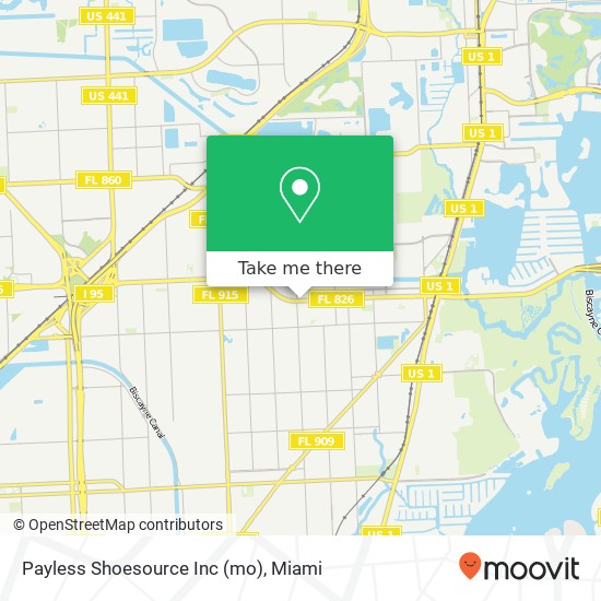 Payless Shoesource Inc (mo) map
