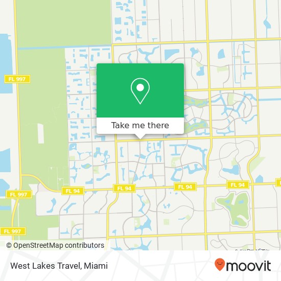 Mapa de West Lakes Travel