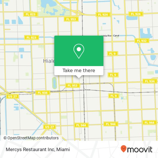 Mapa de Mercys Restaurant Inc