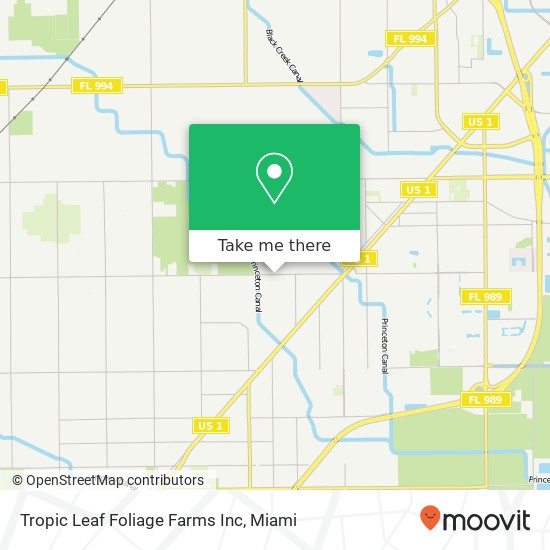 Mapa de Tropic Leaf Foliage Farms Inc