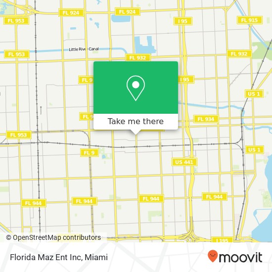 Mapa de Florida Maz Ent Inc