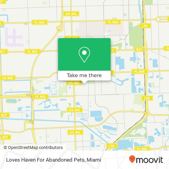 Loves Haven For Abandoned Pets map