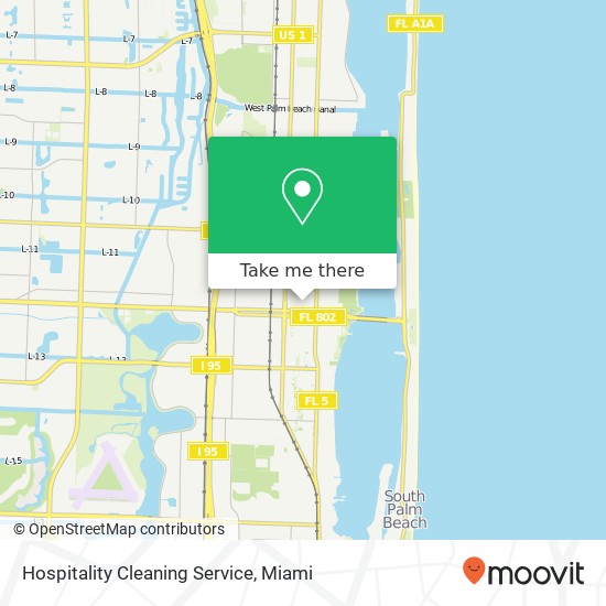 Mapa de Hospitality Cleaning Service