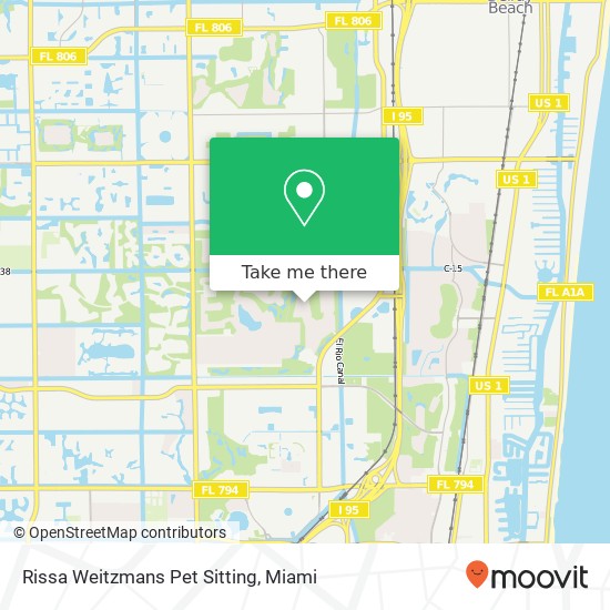 Mapa de Rissa Weitzmans Pet Sitting