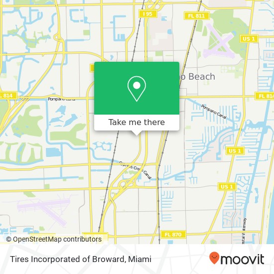 Mapa de Tires Incorporated of Broward