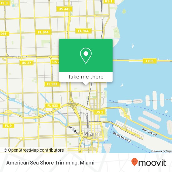 American Sea Shore Trimming map