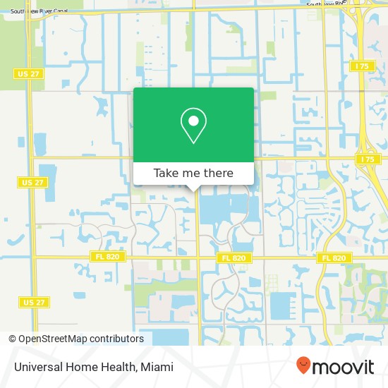 Universal Home Health map