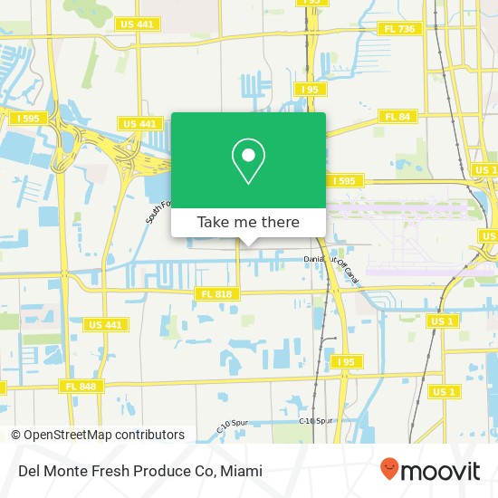 Mapa de Del Monte Fresh Produce Co