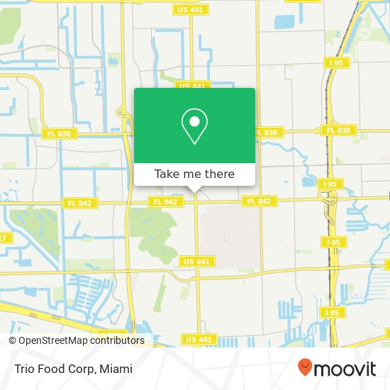 Mapa de Trio Food Corp