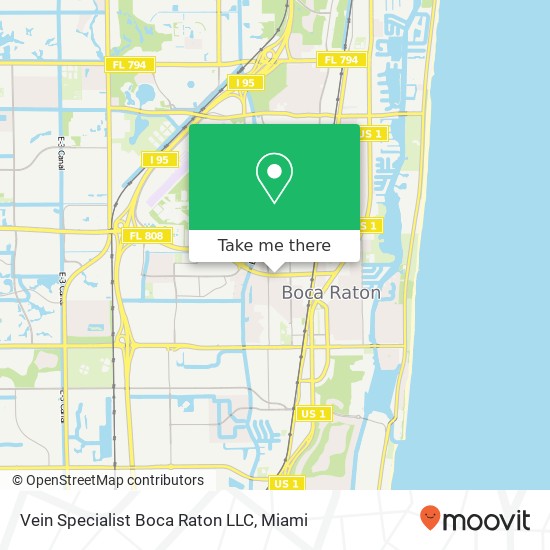 Vein Specialist Boca Raton LLC map