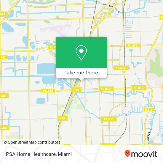 Mapa de PSA Home Healthcare