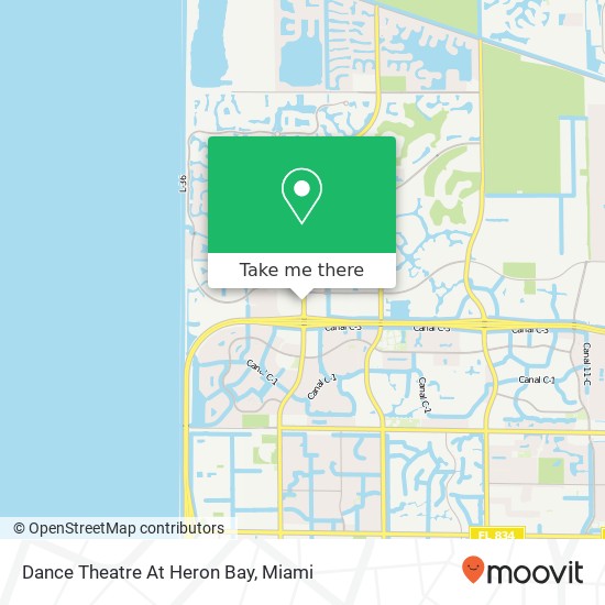 Mapa de Dance Theatre At Heron Bay