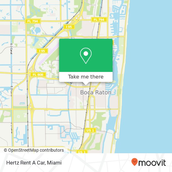 Hertz Rent A Car map