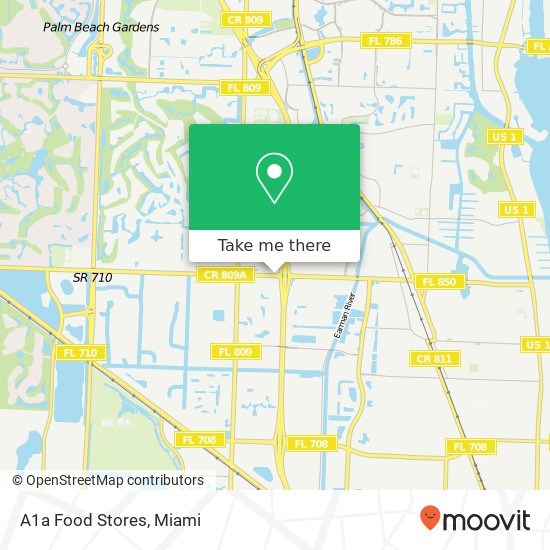 A1a Food Stores map