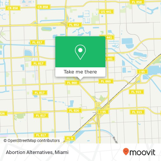 Mapa de Abortion Alternatives