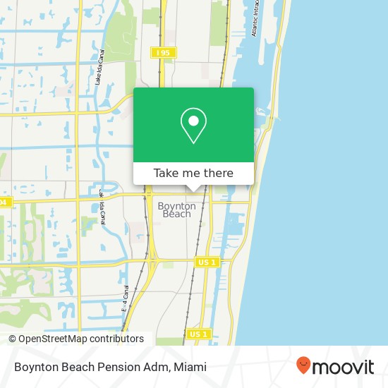 Boynton Beach Pension Adm map