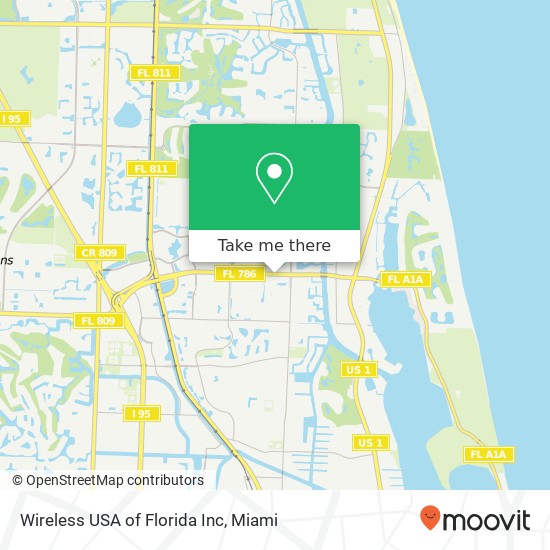 Mapa de Wireless USA of Florida Inc