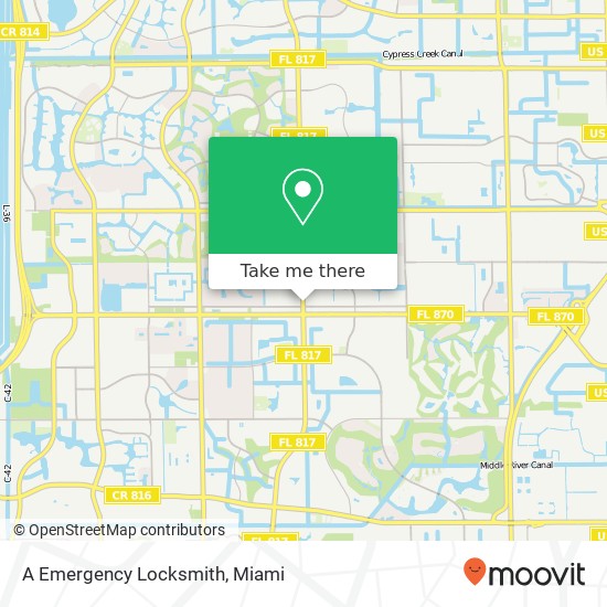 A Emergency Locksmith map