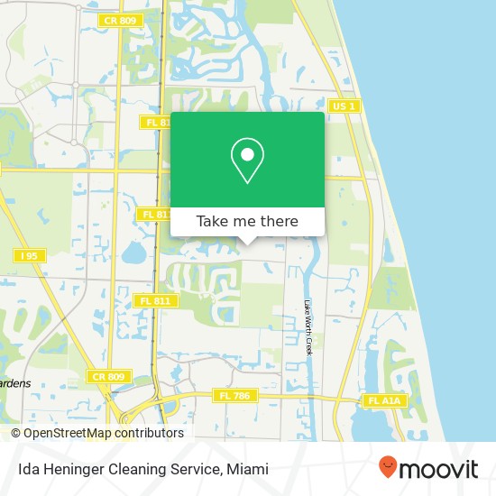 Ida Heninger Cleaning Service map