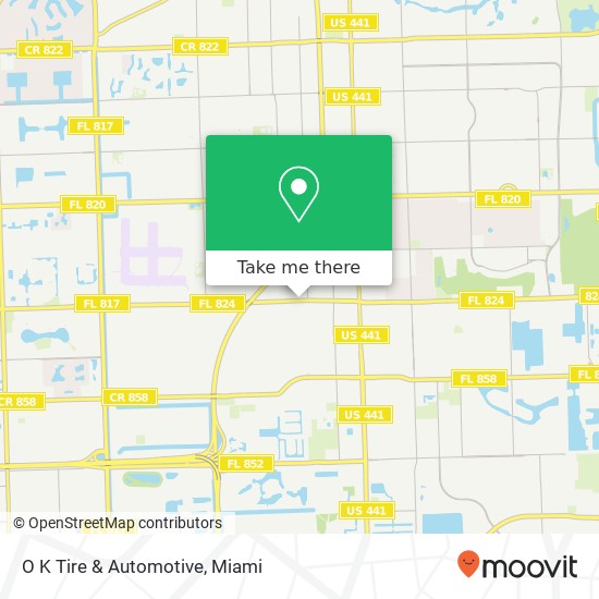 O K Tire & Automotive map