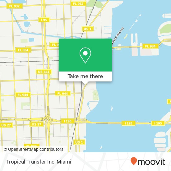 Tropical Transfer Inc map