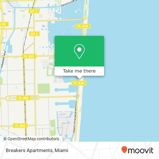 Mapa de Breakers Apartments
