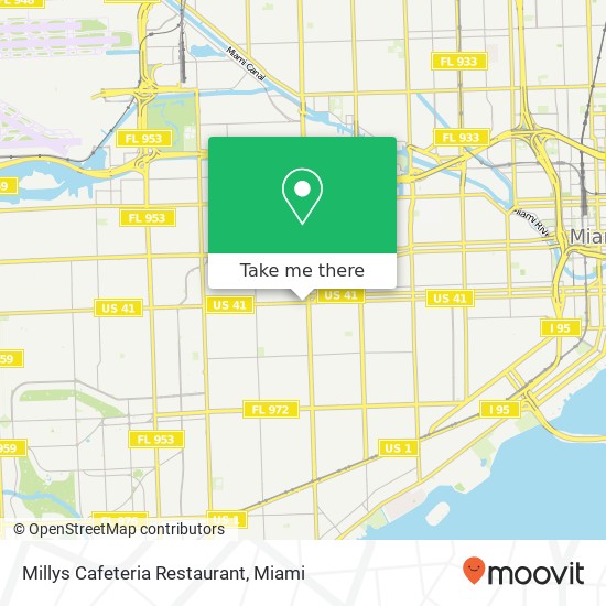 Mapa de Millys Cafeteria Restaurant