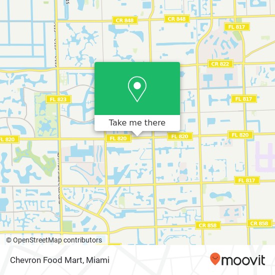 Mapa de Chevron Food Mart