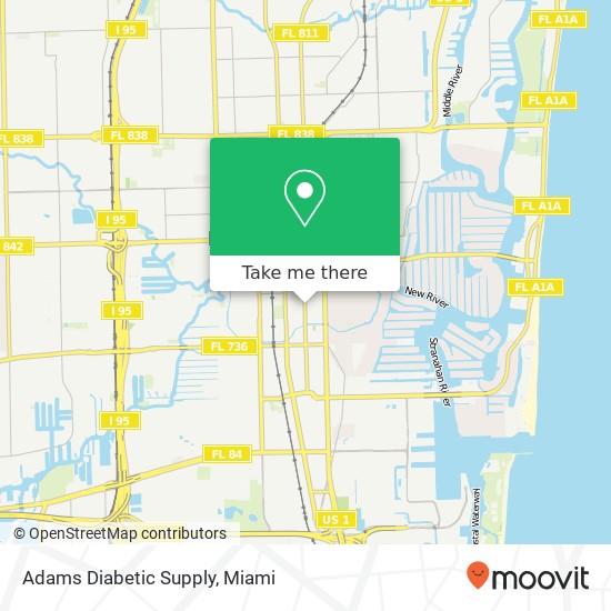 Mapa de Adams Diabetic Supply