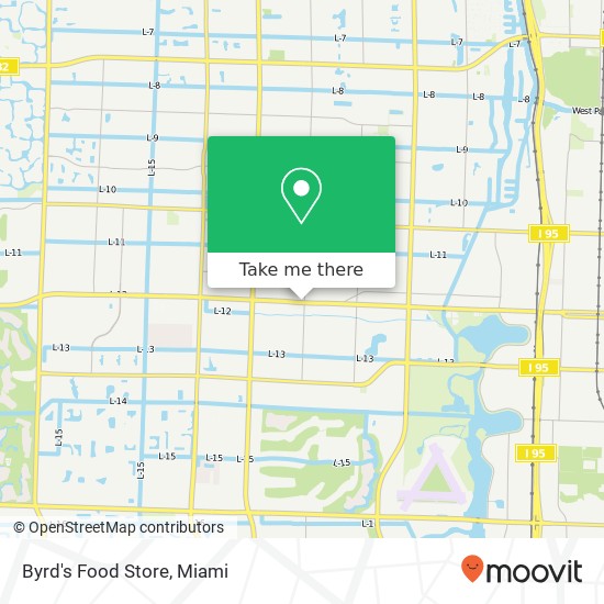 Byrd's Food Store map