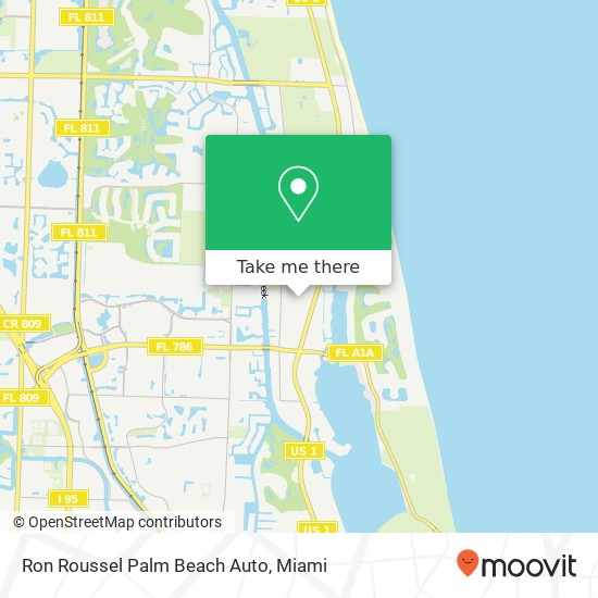 Mapa de Ron Roussel Palm Beach Auto